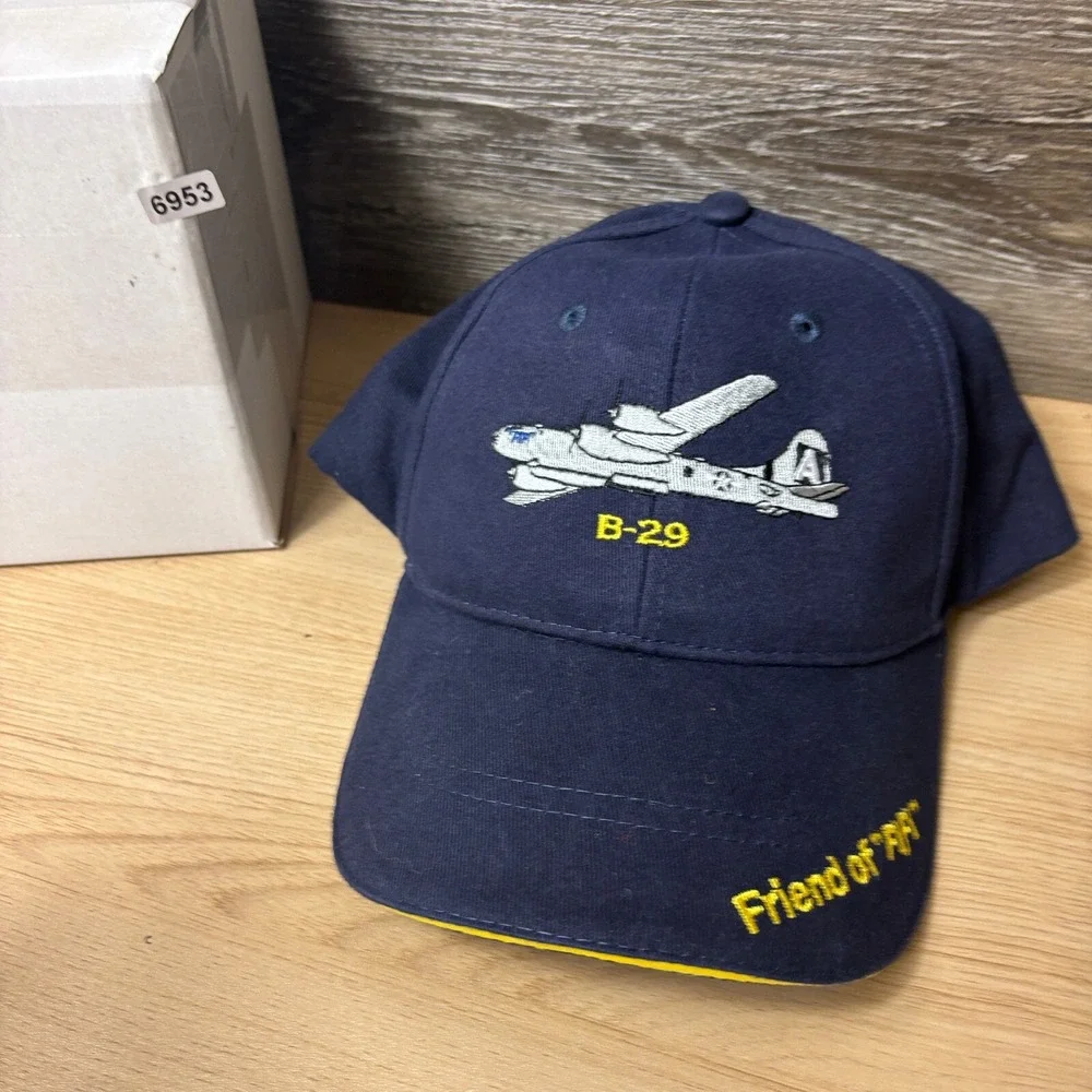 Boeing‎ B-29 Superfortress Hat Cap Strap Back Blue Gold Logo Adjustable